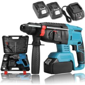 Дрель-перфоратор з 2 акумуляторами 48V у пластиковому кейсі Hammer Drill Акумуляторна друль-перфоратор
