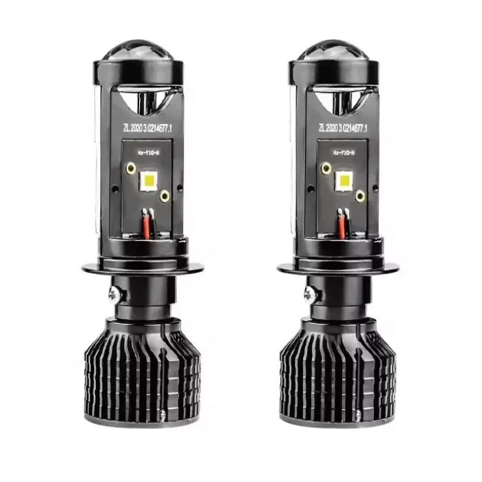 Світлодіодні автомобільні лампи H4 Y10 Pro LED з лінзою Mini лінзи 6000K 16000Lm 12-24V