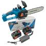 Акумуляторна ланцюгова міні електро-пила 12'' Domotec Chain Saw Потужний веткоріз з 2 акумуляторами 24Вт