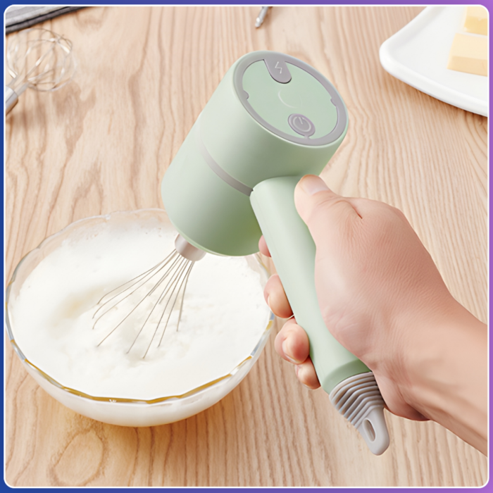 Ручний акумуляторний міксер із 2 насадками для кухні Electric whisk 223-13 Кухонний електричний міксер