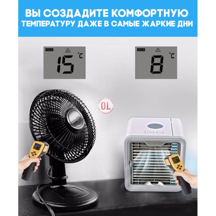 Портативний кондиціонер 3в1 Arctic Air з USB та LED-підсвічуванням