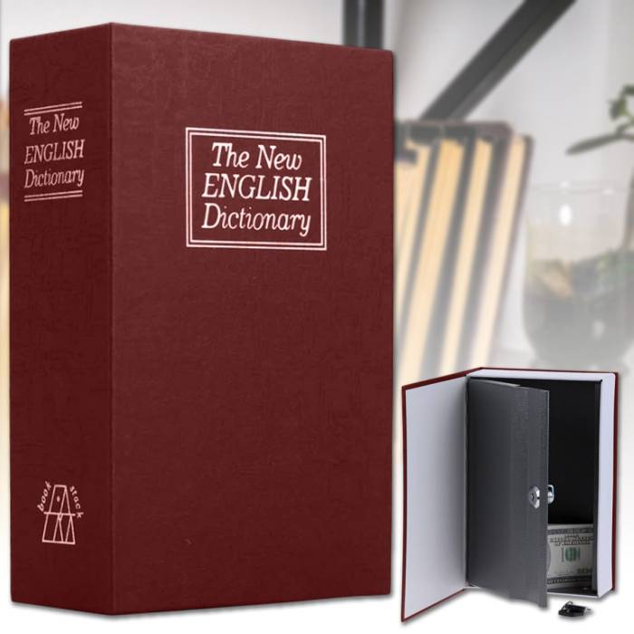 Сейф-книга "ENGLISH Dictionary" на замку з ключем Червона 265×200×65 мм