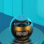 Музыкальная колонка Bluetooth с часами, радио и RGB подсветкой Kimiso KMS-K12 Черная