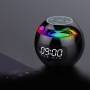 Музыкальная колонка Bluetooth с часами, радио и RGB подсветкой Kimiso KMS-K12 Черная
