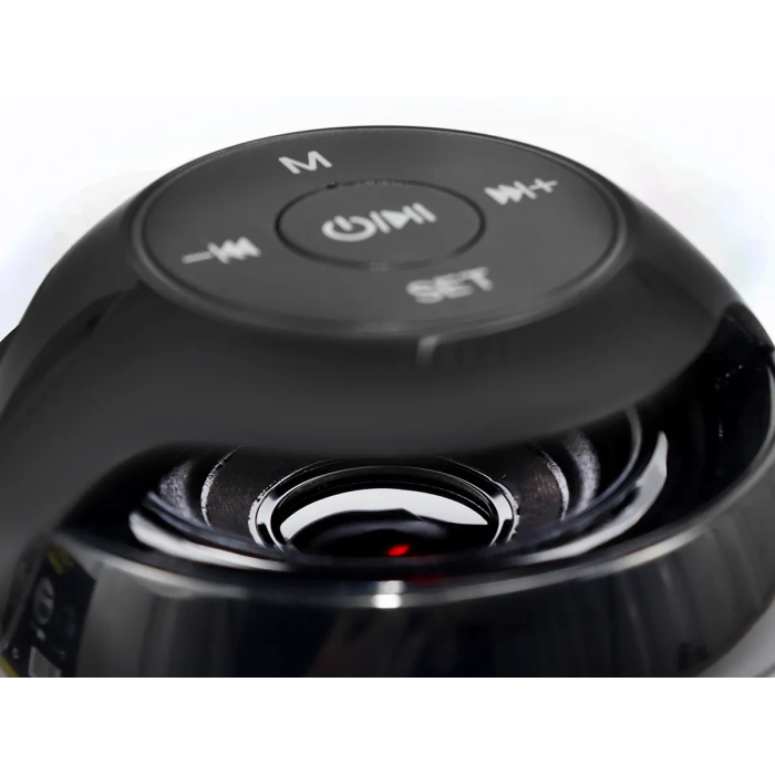 Музыкальная колонка Bluetooth с часами, радио и RGB подсветкой Kimiso KMS-K12 Черная