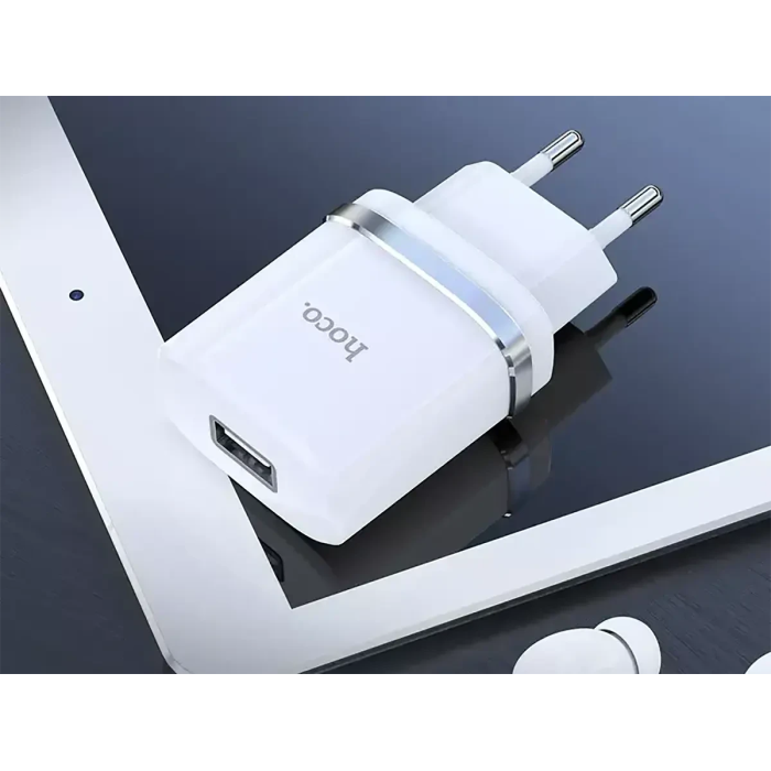Зарядное устройство 220В USBx1 с кабелем USB - Type-C Hoco N1 Ardent