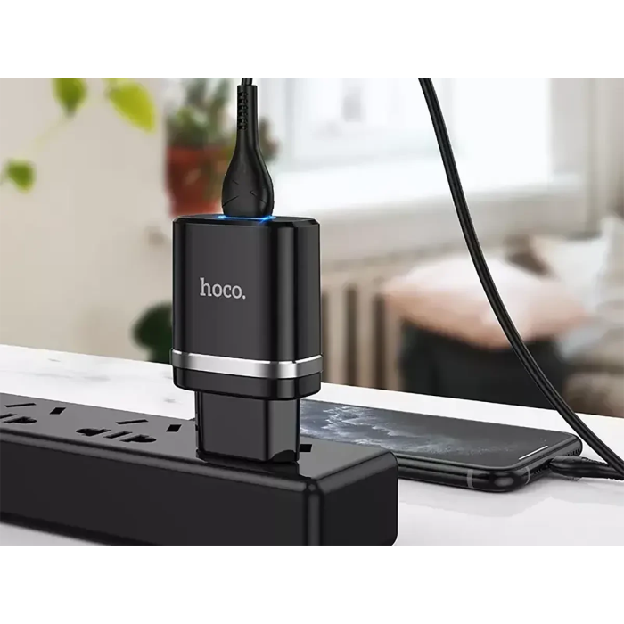 Зарядное устройство 220В USBx1 с кабелем USB - Type-C Hoco N1 Ardent