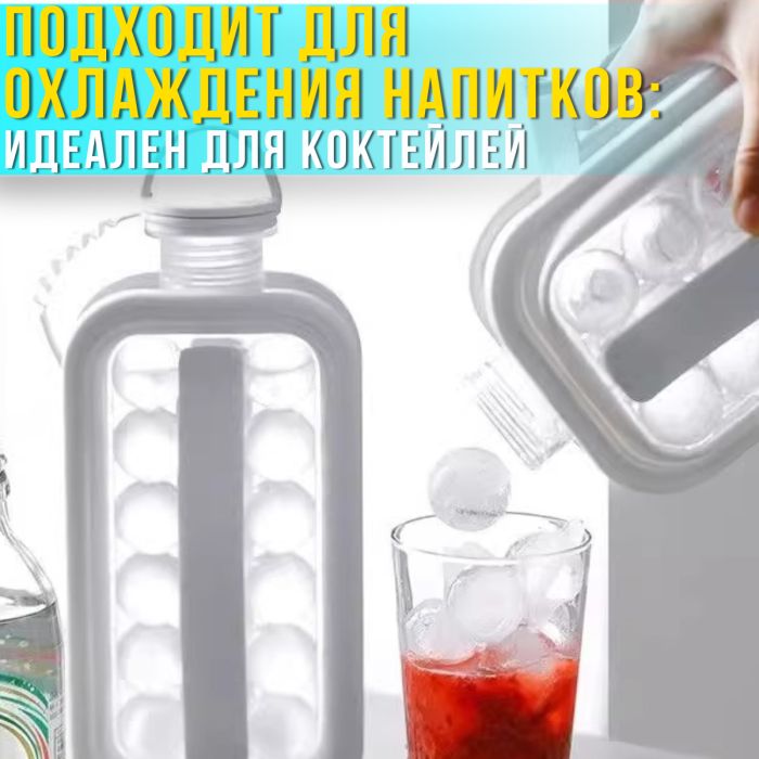 Силиконовая форма для круглого льда на 17 ячеек ICE CUBE TRAY