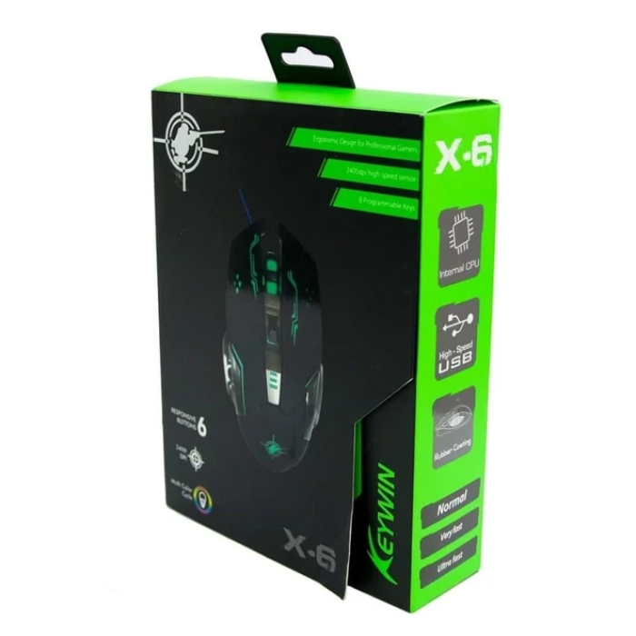 Комп'ютерна ігрова мишка Zornwee MOUSE X6 Дротова з Led підсвічуванням
