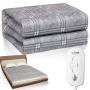 Электрическая простынь Electric Blanket 150х180 см Простынь с подогревом Серая в клеточку