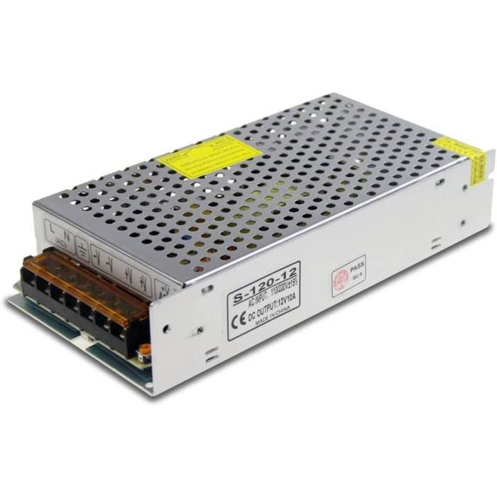 Імпульсний блок живлення Switching Power Supply 12V 10A Блок живлення для LED ламп з пасивним охолодженням