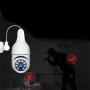 Панорамна камера з датчиком руху WIFI в патрон Е27 PTZ Bulb Camera V380 Камера відеоспостереження в патрон