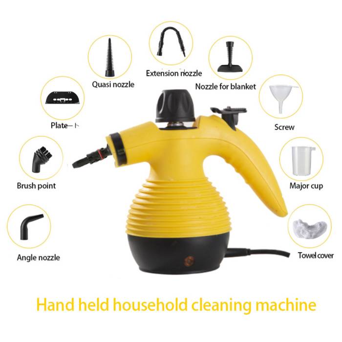 Ручний відпарювач із функцією пароочисника Steam Cleaner DF-A0 Жовтий Електричний пароочисник на 350мл