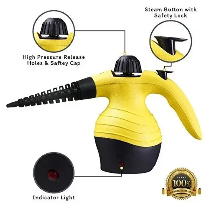 Ручний відпарювач із функцією пароочисника Steam Cleaner DF-A0 Жовтий Електричний пароочисник на 350мл