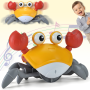 Краб со звуковыми и световыми эффектами Cartoon Crab HX155C Оранжевый Интерактивный краб-робот
