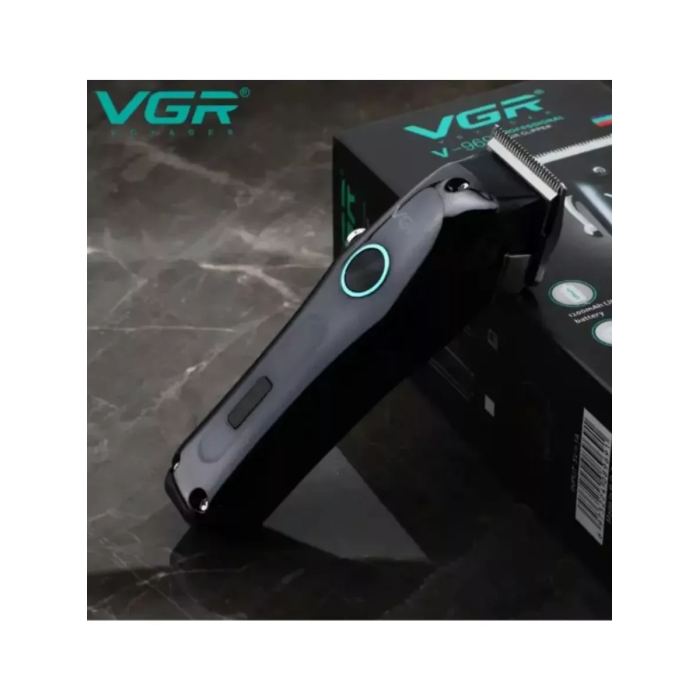 Акумуляторна машинка для стрижки волосся VGR V-969 Машинка з LED дисплеєм та акумулятором 1200 мАч