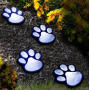 Автономний вуличний світильник у грунт на сонячній батареї Solar Paw Print Lights Світильник у формі слідів