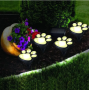 Автономний вуличний світильник у грунт на сонячній батареї Solar Paw Print Lights Світильник у формі слідів