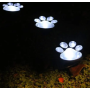 Автономний вуличний світильник у грунт на сонячній батареї Solar Paw Print Lights Світильник у формі слідів
