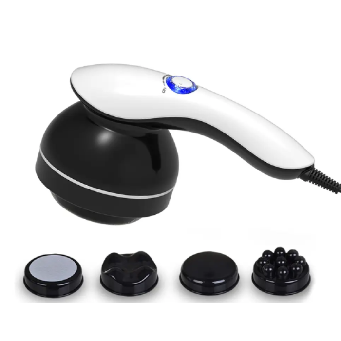 Антицелюлітний масажер Body massage 4 насадки Вібромасажер ручний антицелюлітний