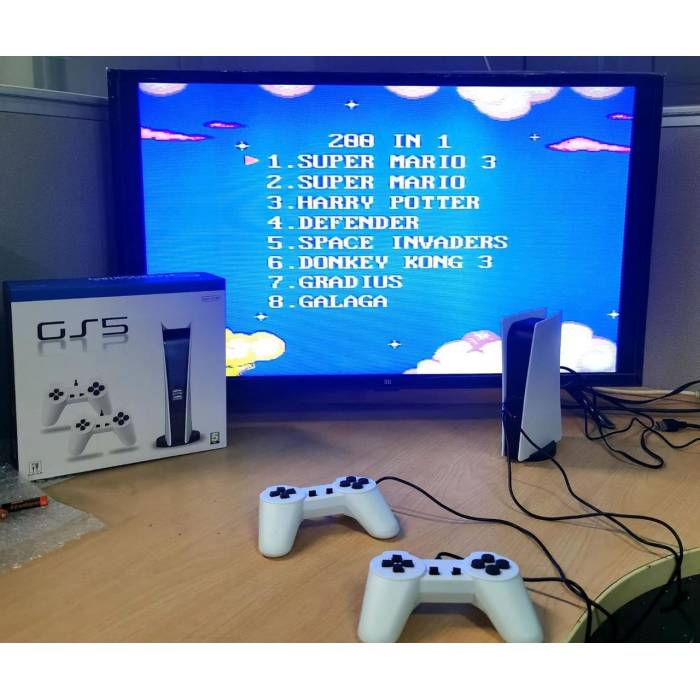Ігра консоль з двома геймпадами на 200 ігор Tower GameConsole5 Дитяча ретро приставка для телевізора