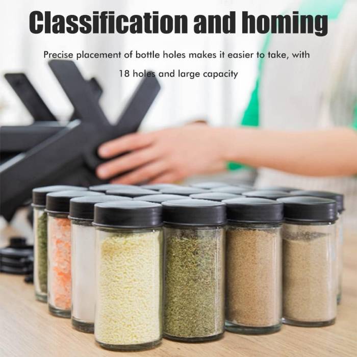 Карусель для спецій 18 баночок на підставці, що крутиться, на 360° Spice Rack Чорний