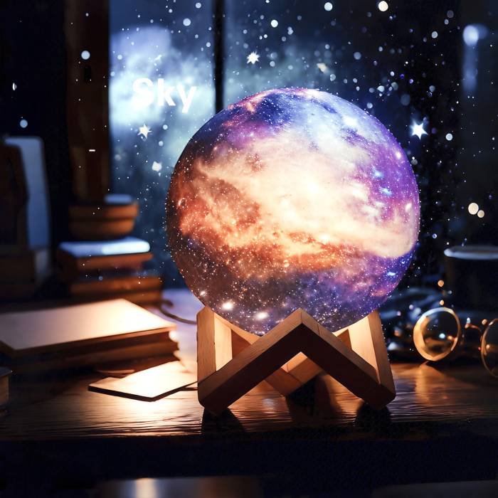 Акумулярний 3D-нічник "Луна" з RGB-підсвіткою і пультом Magic Moon Різнобарвна
