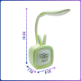 Настільна лампа на акумуляторі горить до 7 годин з RGB підсвічуванням Hello Зелений