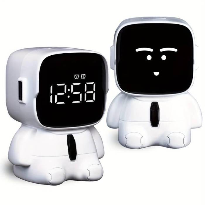 Детские настольные часы будильник в виде робота Robot clock