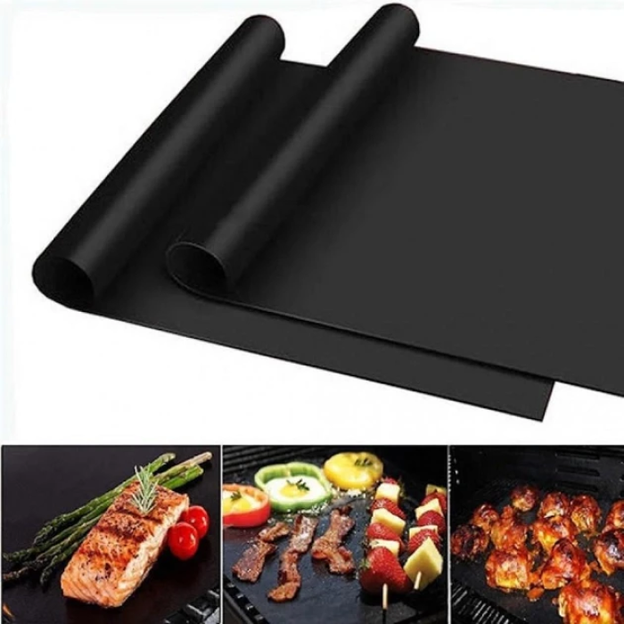 Антипригарний тефлоновий килимок для гриля BBQ grill sheet 33 Х 40 см Чорний