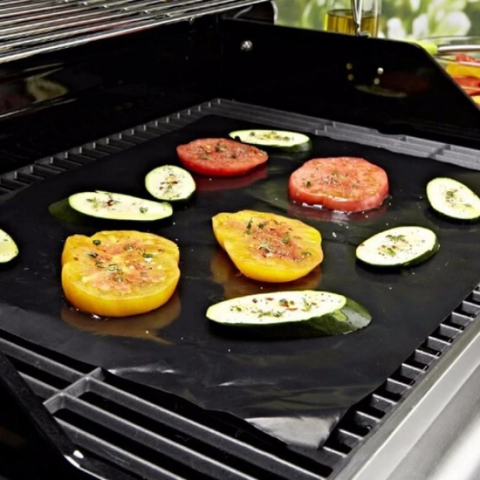 Антипригарний тефлоновий килимок для гриля BBQ grill sheet 33 Х 40 см Чорний