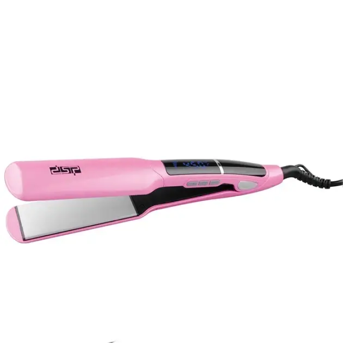 Утюжок-выпрямитель для волос с титановым покрытием DSP G-10003 Розовый Выпрямитель со светодиодным дисплеем