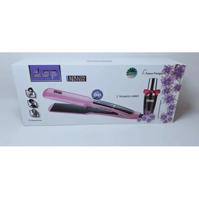 Утюжок-выпрямитель для волос с титановым покрытием DSP G-10003 Розовый Выпрямитель со светодиодным дисплеем