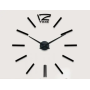 Большие настенные 3D часы DIY Clock Зеркальные настенные часы с стрелками Черного цвета