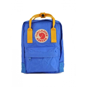 Міський вологостійкий рюкзак на 16 л із знімною спинкою Fjallraven Kanken Classic Синій з жовтими ручками