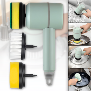 Портативна бездротова електрична щітка для прибирання Cleaner brush з 3 насадками