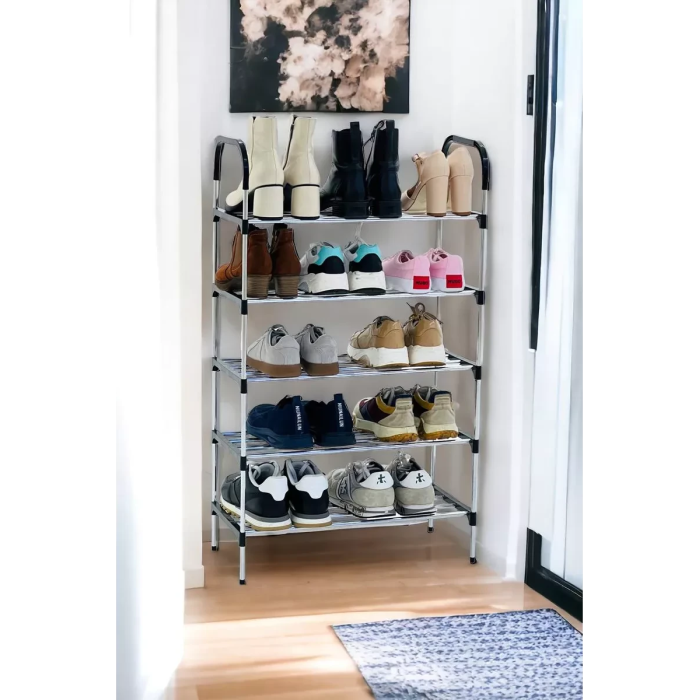 Підлогова полиця для взуття на 5 полиць 54х28х105 см New shoe rack Поличка-підставка для взуття
