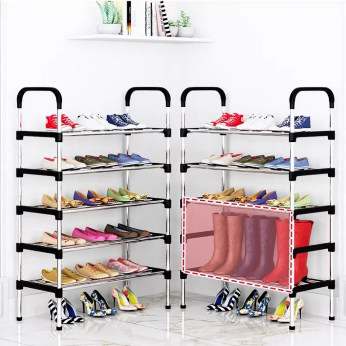Підлогова полиця для взуття на 5 полиць 54х28х105 см New shoe rack Поличка-підставка для взуття