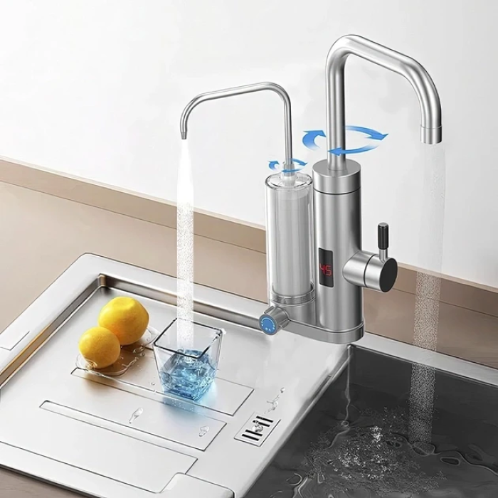 Проточный водонагреватель с фильтром Faucet ZSWK-D02 Кран электрический с дисплеем