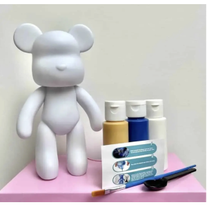 Набір для творчості з фарбами Ведмедик 23 см BOSHO Bear YELLOW Флюїдний Ведмедик та 3 фарби в комплекті