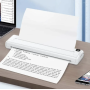 Портативный термопринтер на бумаге формата A4 Bluetooth-совместимый Portable Thermal Printer Белый