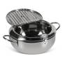 Фритюрниця з нержавіючої сталі на 2.2 л з термометром Fryer Pot Каструля для фритюрниці