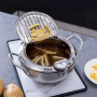 Фритюрниця з нержавіючої сталі на 2.2 л з термометром Fryer Pot Каструля для фритюрниці