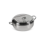 Фритюрниця з нержавіючої сталі на 2.2 л з термометром Fryer Pot Каструля для фритюрниці