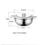 Фритюрниця з нержавіючої сталі на 2.2 л з термометром Fryer Pot Каструля для фритюрниці