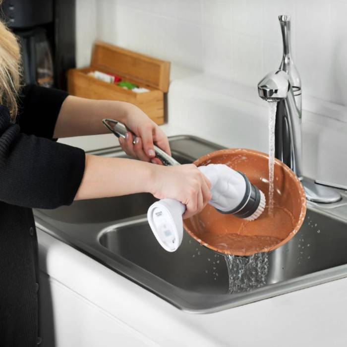 Щітка для збирання плитки та кахлю Clorox ScrubTastic Бездротова електрична щітка для вологого прибирання