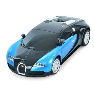 Радіокерована машинка з пультом Bugatti Veyron B14 Машинка з підсвічуванням на гумових колесах Синій