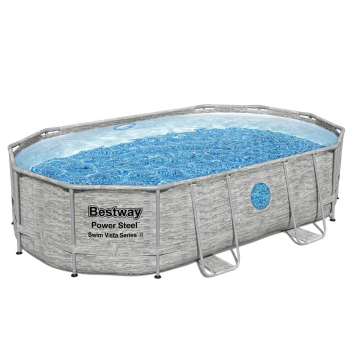 Каркасний басейн Bestway 56946 488х305х107 см з фільтром та тентом на 10949 л Ротанг