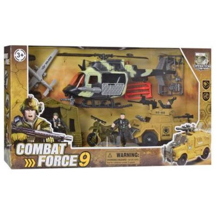 Ігровий набір військової техніки Combat Force C3109-23 Військова база з вертольотом та бронетранспортом
