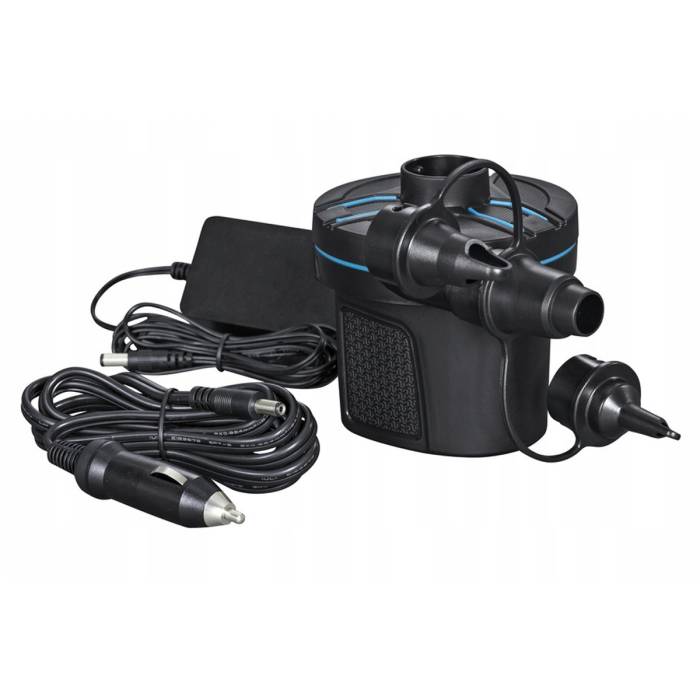 Насос електричний на 220V та від прикурювача 12V 490 л/хв Bestway 62255 З 3 насадками для надувних виробів